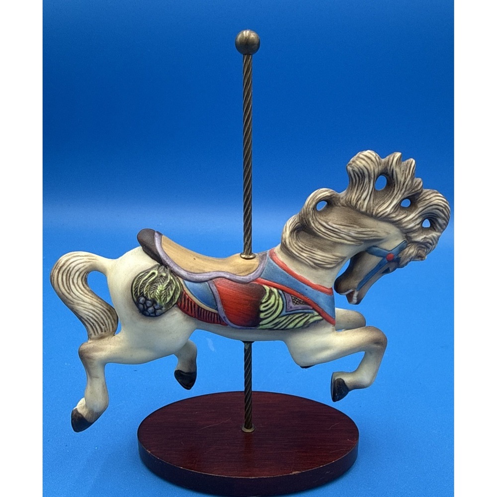 Vtg 1988 Franklin Mint-Jumper Horse-The Treasury Of Carousel
